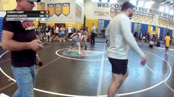 120 lbs Cons. Round 3 - Jackson Coates, Lake City Wrestling Club vs Joseph Carey, Caveman