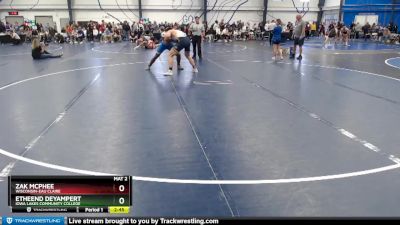 Silver 184 lbs Quarterfinal - Zak McPhee, Wisconsin-Eau Claire vs Etheend Deyampert, Iowa Lakes Community College