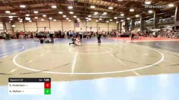 120 lbs Round Of 32 - Sophie Anderson, KY vs Alyssa Mahan, DE