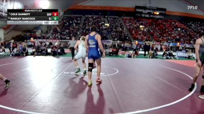 3A 215 lbs Semifinal - Cole Garbett, Soda Springs vs Rawley Babcock, West Jefferson