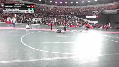 85 lbs Champ. Round 2 - Jemma Walczak, Wausau West vs Holland Stevens, Appleton North Youth Wrestling