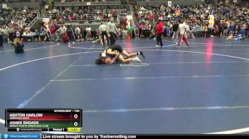 130 lbs Cons. Round 1 - Asher Rhoads, Bonus Points Wrestling Club vs Ashton Harlow, Nebraska Boyz