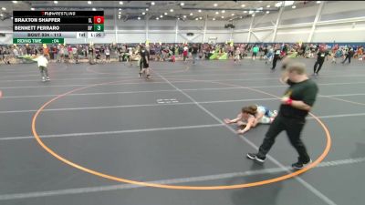 113 lbs Champ. Round 3 - Braxton Shaffer, Unattached vs Bennett Ferraro, Unattached