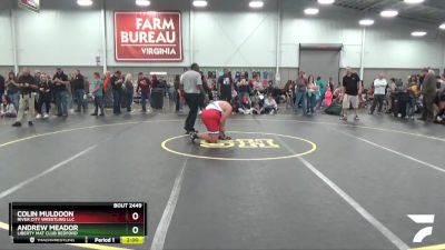 250 lbs Cons. Round 3 - Andrew Meador, Liberty Mat Club Bedford vs Colin Muldoon, River City Wrestling LLC