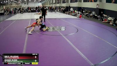 85 lbs 1st Place Match - Edrees Budri, All American Wrestling Club vs Ian S. Villegas, Texas Select Wrestling