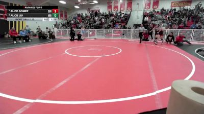 110 lbs Semifinal - Alice Liu, Arroyo vs Alice Gomez, Corona