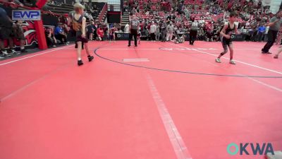 58 lbs Quarterfinal - Luke Brooks, Grover Rains Wrestling Club vs Michael Petro, Cowboy Wrestling Club