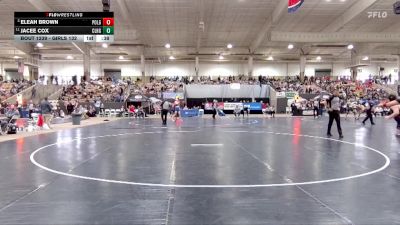 Girls 132 lbs Cons. Round 2 - Jacee Cox, Clarksville High School vs Eleah Brown, Polk Co. High School