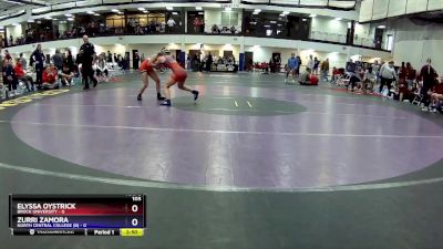 103 lbs Round 2 (16 Team) - Elyssa Oystrick, Brock University vs Zurri Zamora, North Central College (B)