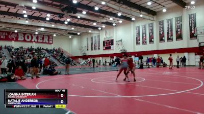 160 lbs Semifinal - Natalie Anderson, Unattached vs Joanna Interian, Pacific University