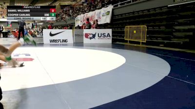 Schoolboys - 126 lbs Cons. Round 5 - Cooper Carling, Sierra Sabers Wrestling Club vs Daniel Williams