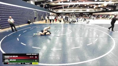 149 lbs Champ. Round 1 - Marcus Reum, USMAPS vs Abel Brunk, Messiah