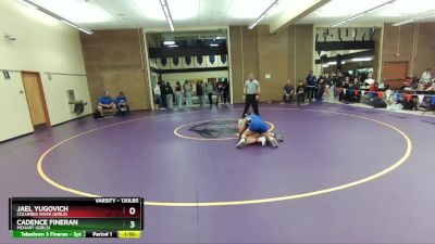 130lbs Champ. Round 2 - Jael Yugovich, Columbia River (Girls) vs Cadence Fineran, McNary (Girls)