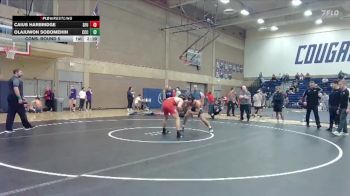 174 lbs Cons. Round 5 - Olajuwon Sobomehin, Clackamas Community College vs Caius Harbridge, Simon Fraser (B.C.)