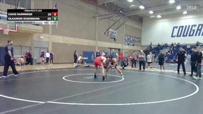 174 lbs Cons. Round 5 - Olajuwon Sobomehin, Clackamas Community College vs Caius Harbridge, Simon Fraser (B.C.)