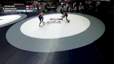 132 lbs Kayleb Chao, SAWA - Sacramento Area Wrestling Association vs Joseph Reaves, KTWA-Kings-Tulare Wrestling Association