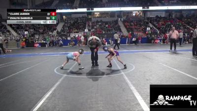 60 lbs Cons. Semi - Claire Jabben, Caney Valley vs Evalyn Samuels, Thunderbird