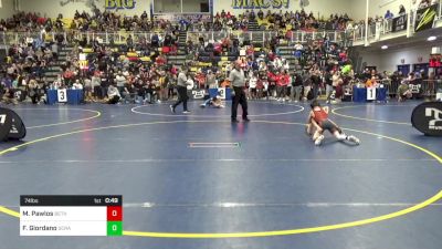 74 lbs Consy Pigtail - Marino Pawlos, Bethel Park vs Francis Giordano, Scrapyard