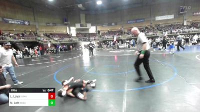 61 lbs Quarterfinal - Liam Loya, Dumas WC vs Nicolas Lott, Dragon Wrestling Club