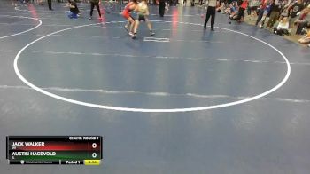 100 lbs Champ. Round 1 - Jack Walker, WI vs Austin Hagevold, IL