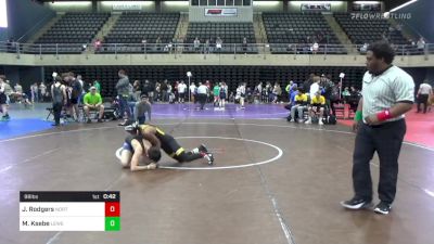 98 lbs Final - Jaquod Rodgers, North Delaware vs Malec Ksebe, Lewes