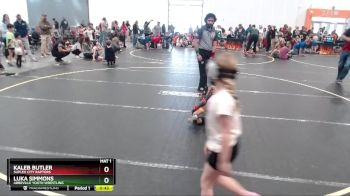 40 lbs Semifinal - Luka Simmons, Abbeville Youth Wrestling vs Kaleb Butler, Suplex City Raptors