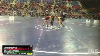 125 lbs Cons. Round 2 - Victoria Llamas, Minot vs Brynlee Hartsoch, West Fargo United