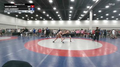 165 lbs Cons. Sub-quarters - Rollins Dixon, Radford Trained vs Luke Louzensky, Young Guns Tennessee