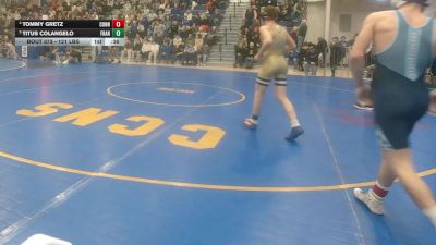 121 lbs 3rd Place - Tommy Gretz, Connellsville vs Titus Colangelo, Franklin Regional