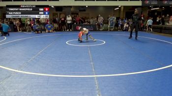 45 lbs Champ. Round 3 - Timothy Wakefield, Young Guns Wrestling Club vs Kai Fusco, Bonners Ferry Wrestling Club