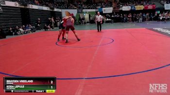 215 lbs Cons. Round 1 - Brayden Vreeland, Dimond vs Koda Lepule, Soldotna