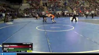 152 lbs Cons. Round 3 - Colter Thorsell, Larimore vs Riley Odden, Rugby