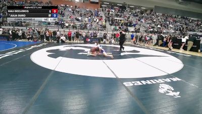 14U Girls - 95 lbs Cons. Round 4 - Kali DeClercq, IL vs Julia Duro, NY