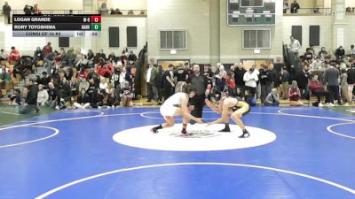 126 lbs Consi Of 16 #2 - Logan Grande, Whitman-Hanson vs Rory Toyoshima, Hanover