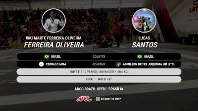 Lucas Santos vs Riki Marte Ferreira Oliveira Fer 2025 ADCC Brasilia Open