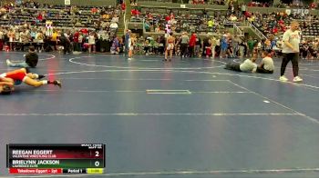 91 lbs Cons. Semi - Brielynn Jackson, LAWRENCE ELITE vs Reegan Eggert, Valentine Wrestling Club