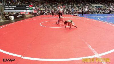 52 lbs Consi Of 8 #1 - Cruz Saldana, Unaffiliated vs Brody Boyd, Team Tulsa Wrestling Club