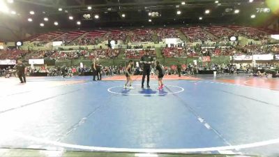 58 lbs Champ. Round 1 - Khloe Alvarado, Kalispell Wrestling Club vs Blakelyn Copenhaver, Wolf Point Wrestling Club