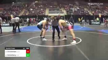 285 lbs Quarterfinal - Jacob Christensen, Durham vs Justin Ketzenberg, Bear Claw WC