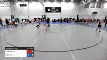 51 lbs Semifinal - Lila Carson, Midwest Black Mambas Team 2 vs Grace Harris, WOW South