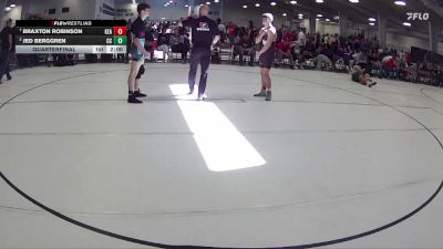 155 lbs Quarterfinal - Braxton Robinson, Kearney vs Jed Berggren, Cross County