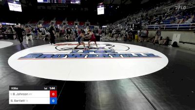 113 lbs Cons 32 #1 - Bentley Johnson, WY vs Braiden Bartlett, TX