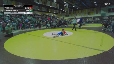 49 lbs Cons. Semi - Tyler Doll, MTC - MANTANONA TRAINING CENTE vs Christian Garcia, So Cal Hammers Wrestling