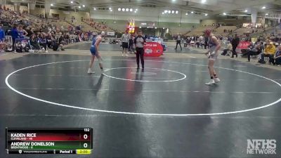 132 lbs Semis & 1st Wb (8 Team) - Kaden Rice, Cleveland vs Andrew Donelson, Brentwood