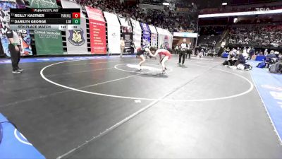 130 Class 2 lbs 5th Place Match - Reilly Kastner, Park Hill vs Darilyn George, Lee`s Summit West