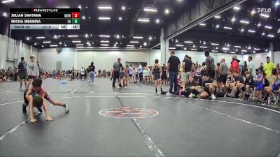 52 lbs Round 3 (8 Team) - Julian Santana, GA United Blue vs Micha Messina, Level Up Wrestling
