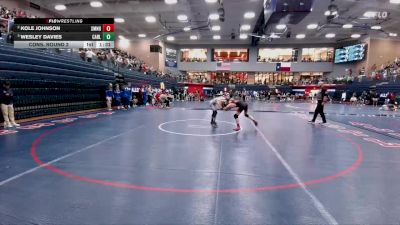 157 lbs Cons. Round 2 - Wesley Davies, Carl Albert vs Kole Johnson, Shawnee Mission Northwest HS