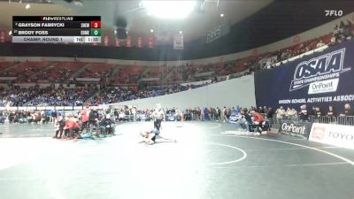 6A Boys 150 lbs Champ. Round 1 - Brody Foss, South Medford Boys vs Grayson Fabrycki, Sherwood Boys