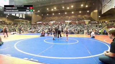 55 lbs Quarterfinal - Serena Quick, Searcy Youth Wrestling vs Callie Wallace, Beebe Badgers Wrestling Club