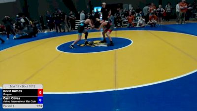 110 lbs Cons. Semis - Kevin Ramos, Oregon vs Cash Olivas, Askeo International Mat Club